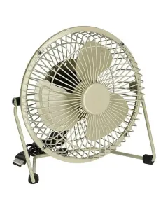 Asztali usb-s ventilátor elegáns, bézs kivitelben 2 sebességfokozat 90°-os dőlésszög a célzott hűtés érdekében kiváló minős