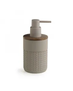Gedy szappanadagoló thea szürke színben gyantából és bambuszból készült mérete: 15 cm x 8,5 cm x 7,5 cm Űrtartalom: 200 ml pumpa 