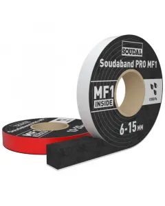 Soudaband pro mf1 tömítőszalag (6-15 mm x 8 m) előpréselt poliuretán szalag, öntapadó hátlappal csapóesőálló akár 1050 pa-ig, 