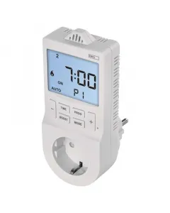 2 az 1-ben digitális aljzat termosztát és időzítő funkcióval lcd kijelző 24 programozható beállítás napi 24 kapcsolás ip 30 v�