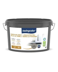 Swingcolor lábazatfesték matt, kőszürke színben tartós jó fedőképességű kül- és beltéri használatra szennyeződésre nem ér