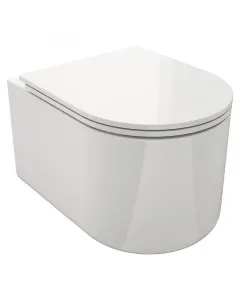 Wc-szett modern power-flush öblítéssel. perem nélküli mélyöblítésű fali wc. lecsapódásgátlós, levehető wc-ülőke. tartós sz