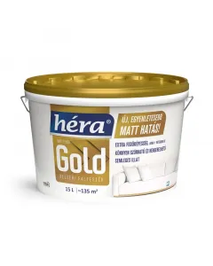 Héra gold falfesték beltéri használatra fehér színű matt felület kiemelkedő fedőképesség megfelelő felület-előkészítés ese