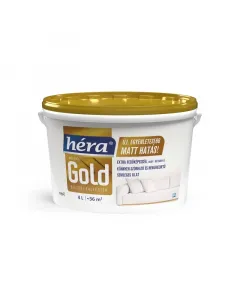 Héra gold falfesték beltéri használatra fehér színű matt felület kiemelkedő fedőképesség megfelelő felület-előkészítés ese