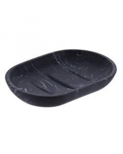 Tendance szappantartó márvány mintával polyresin anyagból készült fekete felület praktikus forma 