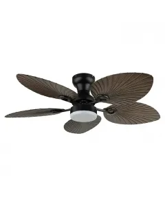 Globo elise mennyezeti ventilátor fekete kivitelben szabályozható led-világítás három színhőmérséklettel 6 sebességfokozat kény