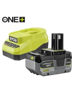 Ryobi intelligens gyorstöltő és akku szett hosszú üzemidő és nagy teljesítmény „ready to go” kijelző 80%-os töltöttségnél 