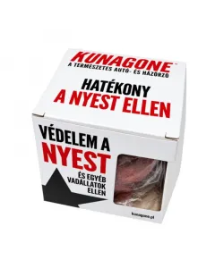 Kunagone nyestriasztó – védelem nyestek ellen különböző kutyafajták szőrének keverékével jellegzetes szaghatást biztosító ko