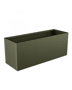 NÍvÓ cubo virágláda alumínium kivitelben 100 x 35 x 40 cm méret, olívazöld szín gondozásmentes, rozsdamentes szerkezet szigetelt o