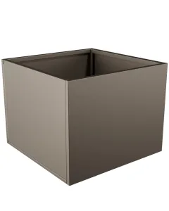 NÍvÓ cubo virágláda alumínium kivitelben 70 x 70 x 55 cm méret, szürkésbézs szín gondozásmentes, rozsdamentes szerkezet szigetelt