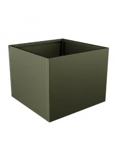 NÍvÓ cubo virágláda alumínium kivitelben 70 x 70 x 55 cm méret, olívazöld szín gondozásmentes, rozsdamentes szerkezet szigetelt ol