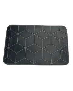 Fürdőszobaszőnyeg quadrat memotex antracit színben mérete: 40 x 60 cm textil anyagú fürdőszobaszőnyeg  modern antracit árnyalat p