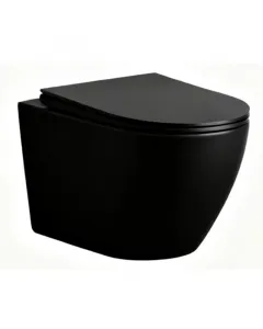 Archi design wc szett marabello fali, fekete kivitelben tornádó öblítéssel perem nélküli kerámia méret: 53,5 x 36,5 x 35 cm lecsap�