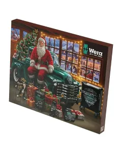 Adventi kalendárium 2026 24 részes szerszámkészlet flashdriver led csavarozólámpa beépített bitbefogással 9 bitorsion bit és 7 hex