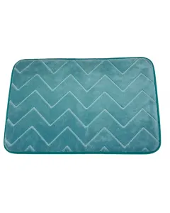 Quadrat fürdőszobaszőnyeg memotex türkiz színben mérete: 40 x 60 cm textil anyagú fürdőszobaszőnyeg  Élénk türkiz árnyalat al
