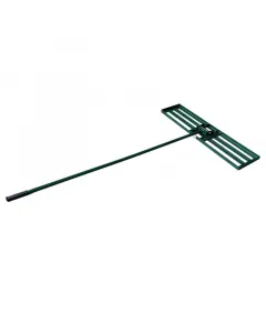 Szintező gereblye, talajegyengető 180 cm-es nyéllel munkafelület mérete: 106 × 25 cm anyag: hőkezelt acél fej kialakítása: 180°-b