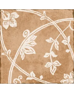 Ravella greslap barna vintage mintázattal 20 × 20 cm-es lapméret fagyálló gres kivitel pei3 kopásállósági besorolás r9 csúszásme