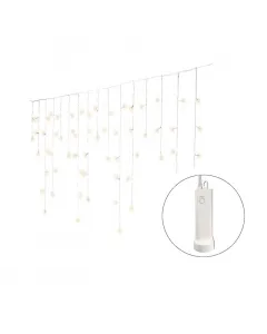 Durawise jégcsap fényfüzér kültéri dekorációhoz 192 db melegfehér led 8 különböző villogási effektus időzítő: 6 óra on/18 