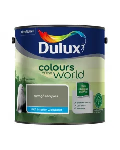 Dulux a nagyvilÁg szÍnei beltéri falfesték 2,5 liter suttogó fenyves matt, zöld árnyalat kiváló fedőképesség, nagy kiadósság e