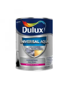 Dulux universal aqua 0,7 l hamuszürke vizes bázisú univerzális zománcfesték gyorsan száradó, szagtalan formula selyemfényű, tartó