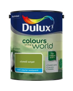 Dulux a nagyvilÁg szÍnei beltéri falfesték 5 l zöldellő sziget matt árnyalat kiváló fedőképesség, nagy kiadósság rövid szára