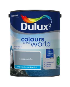 Dulux a nagyvilÁg szÍnei beltéri falfesték 5 liter békés sodrás matt, kék árnyalat kiváló fedőképesség, nagy kiadósság gyors