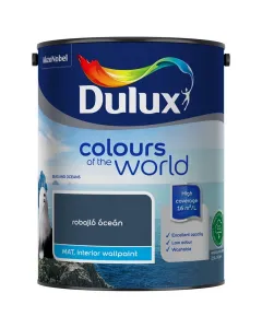 Dulux a nagyvilÁg szÍnei beltéri falfesték 5 l robajló óceán matt árnyalat kiváló fedőképesség, nagy kiadósság rövid szárad
