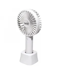 Home hf 9/wh kézi, tölthető ventilátor három állítható ventilátorsebesség asztali tartóval is használható 1200 mah li-ion akkum