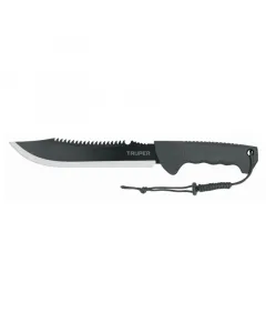 Truper bozótvágó kés kettős vágási funkcióval 25 cm-es, 3cr13 rozsdamentes acél penge machete és fűrészfunkció tpr markolat rez