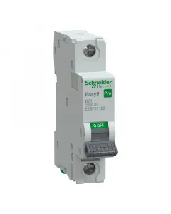 Schneider easy9 pro kismegszakító 20 a névleges áram, b karakterisztika 6000 a rövidzárlati megszakítóképesség din sínre szerelh