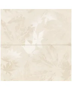 Versus flower dekorcsempe szett, krém színben, különleges dekorhatással mázas felülettel és rektifikált élkialakítással 61,8x60,