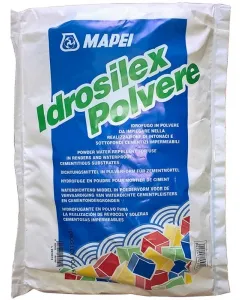 Vízzáró vakolatok és esztrichek készítéséhez porállagú anyagszükséglet: 2-4 kg 100 kg cementhez