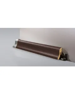 A logoclic márka szegélyléc wenge árnyalatban harmonikusan illik laminált padlókhoz2600x40x22 mm-es mérete ideális többféle helyis