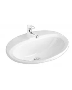 ALFÖLDI SAVAL 2.0 -  mosdó (53x44cm) Mázas kerámia ovális alakú beépíthető csaplyukkal és túlfolyónyílással felszerelt