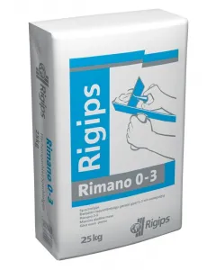 Rigips rimano 0-3 - nagyszilárdságú glettelő gipsz (25kg)