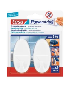 Ovális forma színe: fehér 2 db/csomag könnyen eltávolítható max. 2 kg-os súly megtartására
