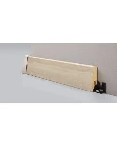 A logoclic márkájú szegélyléc 260 cm hosszúsággal ideális laminált padlókhozkönnyű felszerelése gyors és tiszta munkát biztos