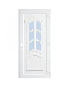 Cando márkájú bejárati ajtó pvc-profilból készül, fő kulcsszóval rendelkező termékjobbos kivitel, falnyílás mérete 100 x 210 