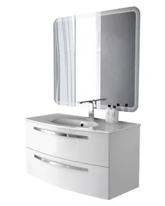 A baden haus mosdószekrény prémium minőségű, modern fehér kivitelben készül100 cm szélességével tágas mosdófelületet kínál 