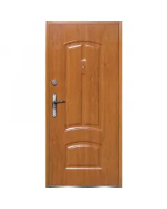Az ra040 típusú fém bejárati ajtó aranytölgy színben, 97 x 205 cm-es méretben készülaz 1,5 mm vastag tok és 0,8 mm vastag szárny
