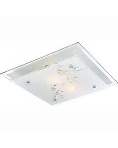 Mennyezeti lámpa kategóriában a globo ballerina letisztult stílust biztosítkét darab e27 foglalat maximum 2 x 60 w teljesítményig ha