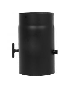 KAMINTHERM - füstcső huzatszabályozóval (fekete, Ø160mm, 250mm)