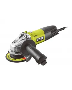 Ryobi márkájú sarokcsiszoló 800 w teljesítménnyel megbízhatóan dolgozika 12 000 fordulat/perc maximális fordulatszám gyors előreh