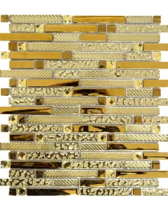 Az avantgarde mozaik csempe üveg és alumínium elegyével egyedülálló design elemet kínálbeltéri falburkolatokhoz alkalmas, változa