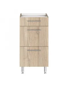 3 fiókos mérete: 40 x 84 x 50 cm praktikus tárolás világos sonoma tölgy színű lapraszerelt