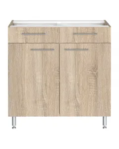 2 ajtós és 2 fiókos mérete: 80 x 84 x 50 cm praktikus tárolás világos sonoma tölgy színű lapraszerelt