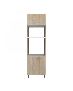 Sütőhöz és mikróhoz mérete: 60 x 205 x 50 cm praktikus tárolás világos sonoma tölgy színű lapraszerelt