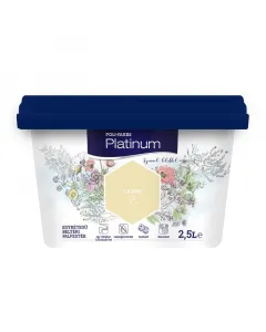 A poli-farbe platinum beltéri falfesték matt felületet biztosít különböző belső terekhezkiváló fedőképességű, amely egyenlete