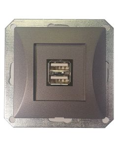 GAO OPAL - dupla USB-aljzat (grafit)