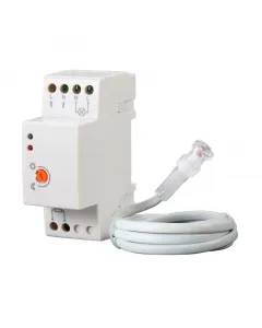35 mm-es din-sínre szerelhető max. teljesítmény: 3000 w megvilágítás értéke: 2-100 lux led-fényforrással is működik 1 m-es csat